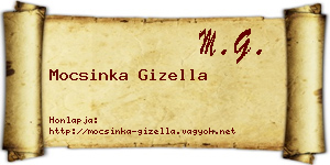 Mocsinka Gizella névjegykártya